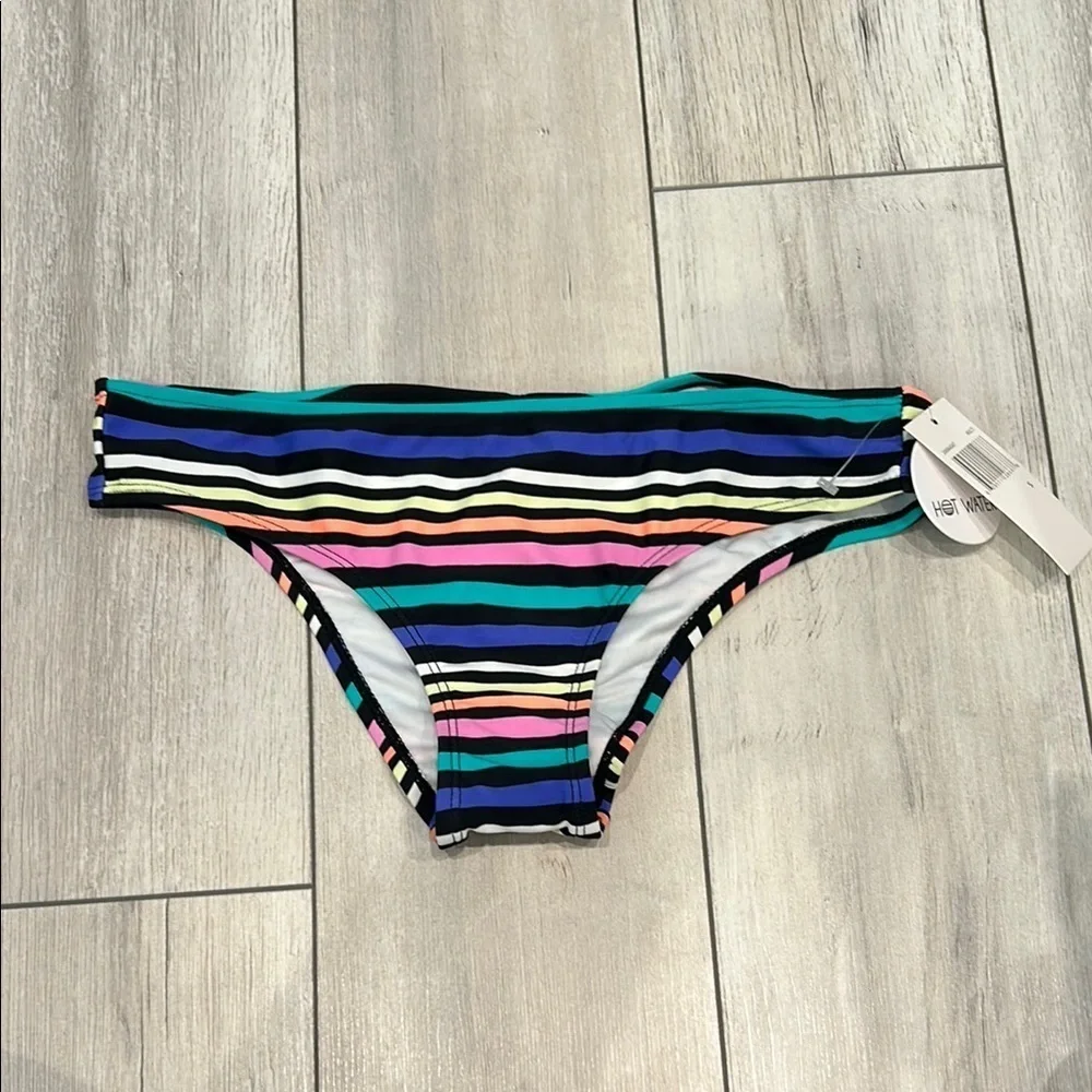 Hot Water mulit stripe swim bikini bottoms size small
